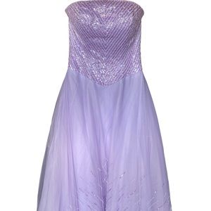 Nite Moves lilac in color with embellished bodice. Size 10